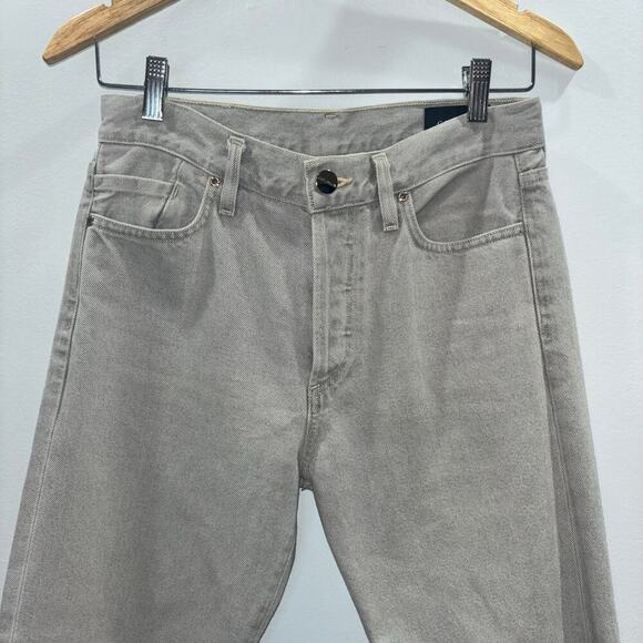 Goldsign Mid Rise Low Slung Straight Leg Relaxed Fit Jeans in Dove Grey Size 24 - Picture 3 of 11